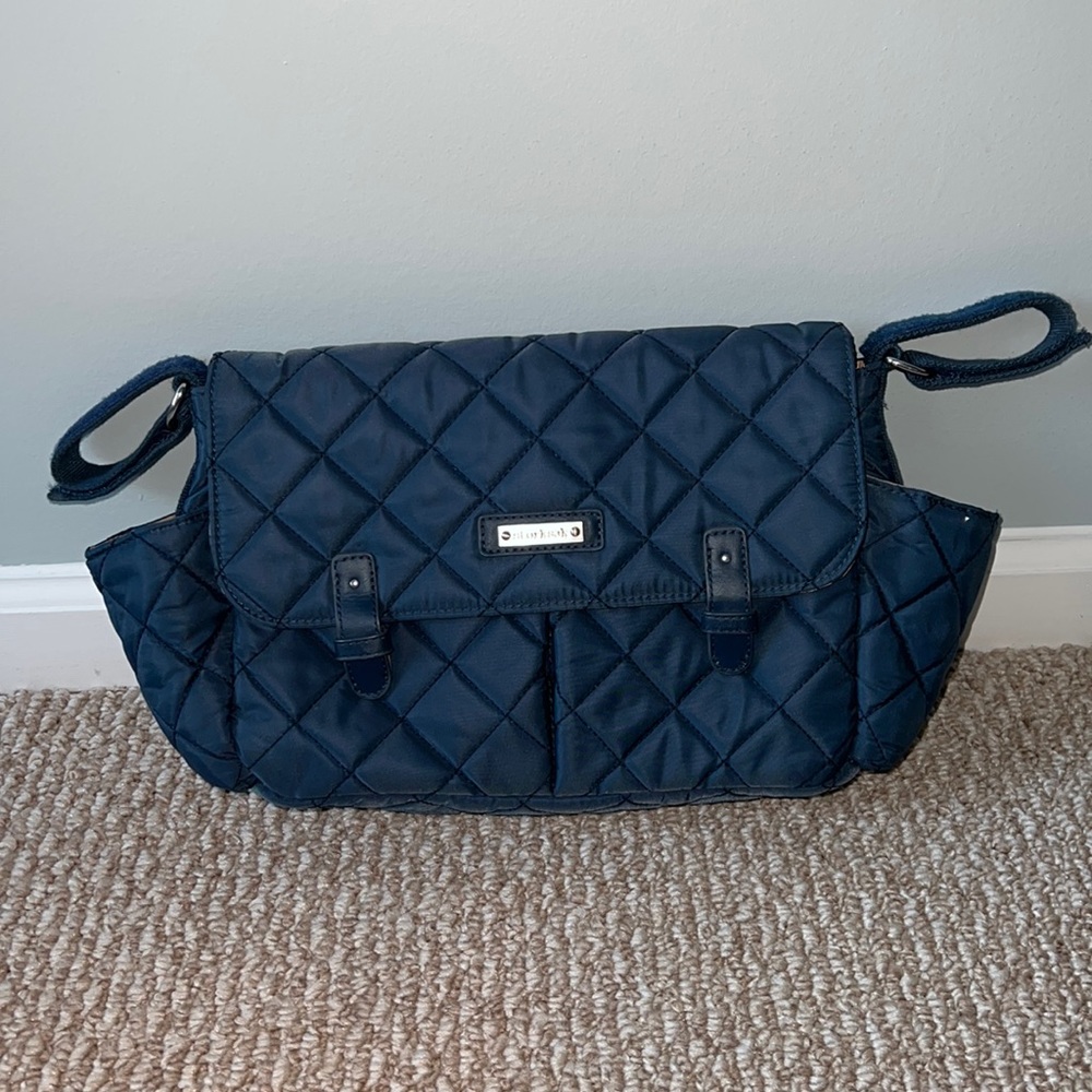 Storksak blue universal stroller bag